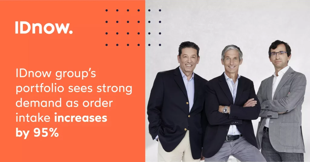 IDnow group’s portfolio sees strong demand as order intake increases by 95%
